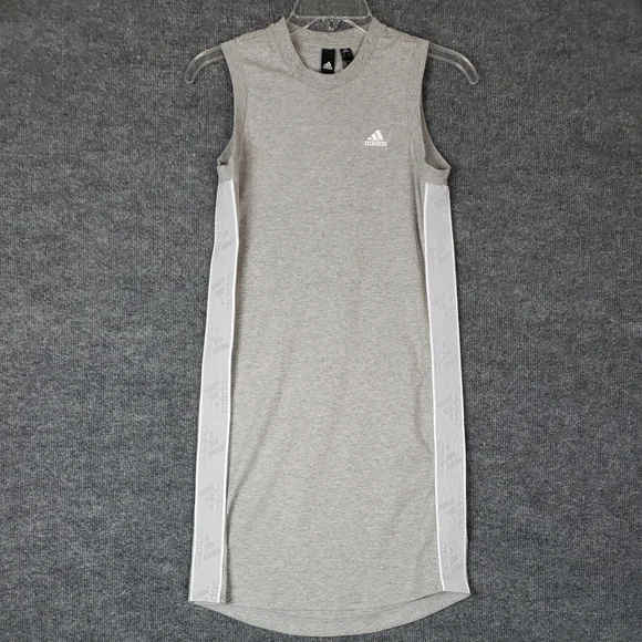 adidas Multi Sport Sleeveless Tank Cotton CHO Dress Grey - Picture 2 of 14